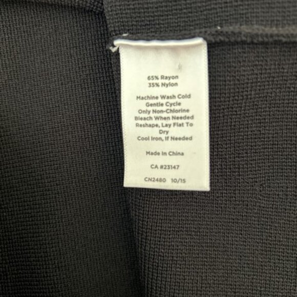 Talbots Short Sleeve Striped Black/White A-Line Knit Dress Size M - Picture 4 of 6